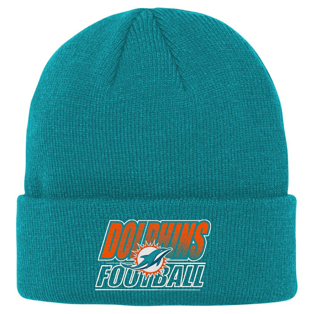 Miami Dolphins  Outerstuff Youth Team Gradient Cuffed Knit Hat