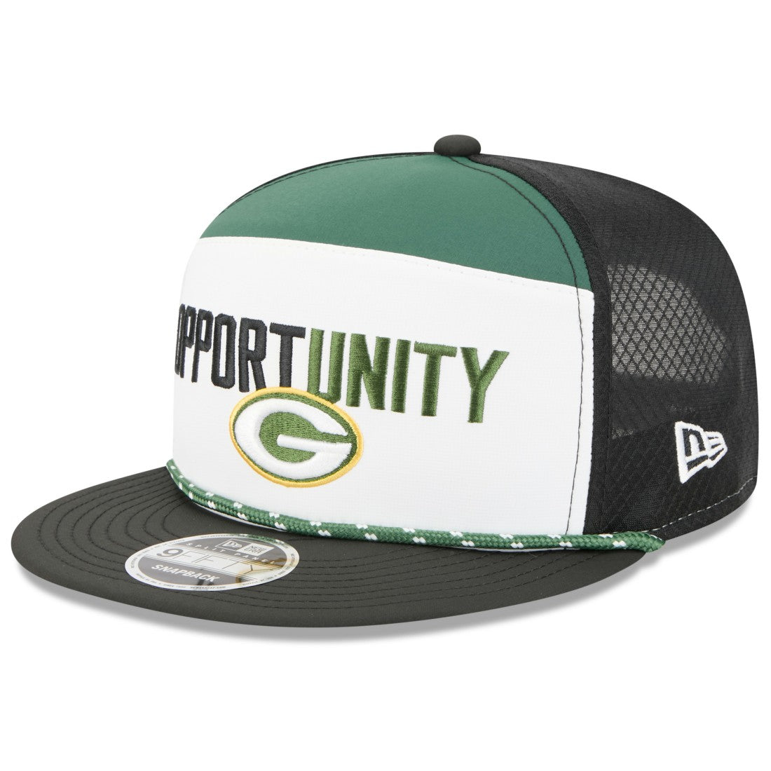 Green Bay Packers New Era 2025 Inspire Change Split Panel 9FIFTY Snapback Hat