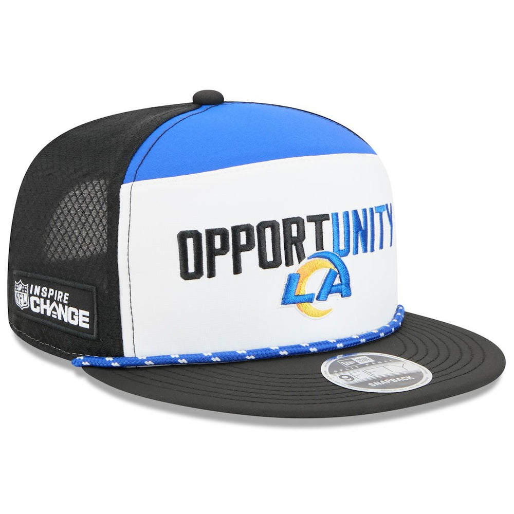 Los Angeles Rams New Era 2025 Inspire Change Split Panel 9FIFTY Snapback Hat