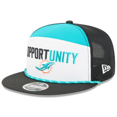 Miami Dolphins New Era 2025 Inspire Change Split Panel 9FIFTY Snapback Hat