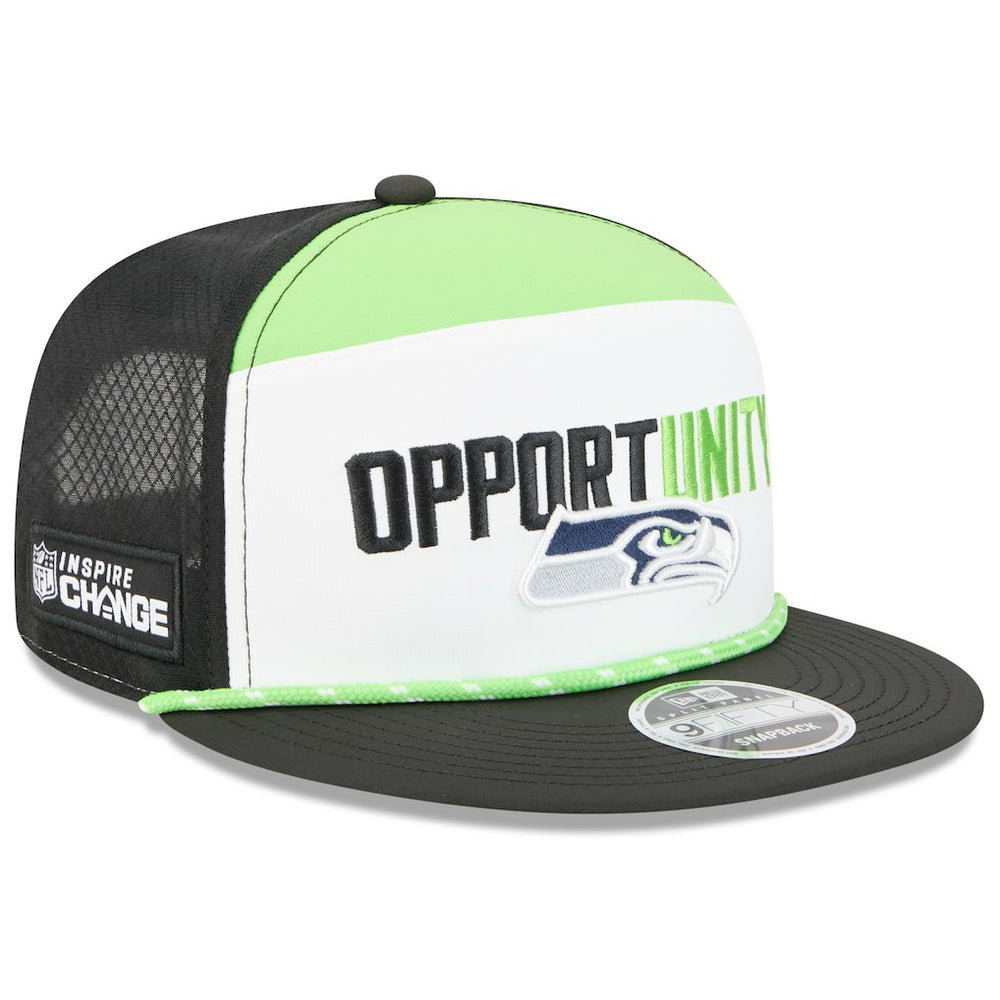 Seattle Seahawks New Era 2025 Inspire Change Split Panel 9FIFTY Snapback Hat