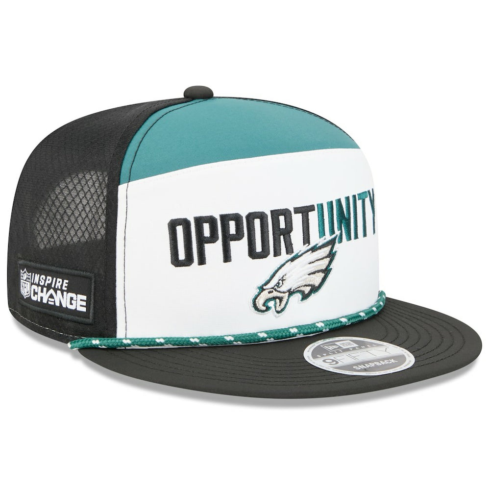 Philadelphia Eagles New Era 2025 Inspire Change Split Panel 9FIFTY Snapback Hat