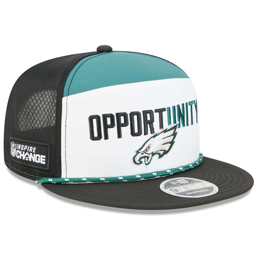 Philadelphia Eagles New Era 2025 Inspire Change Split Panel 9FIFTY Snapback Hat