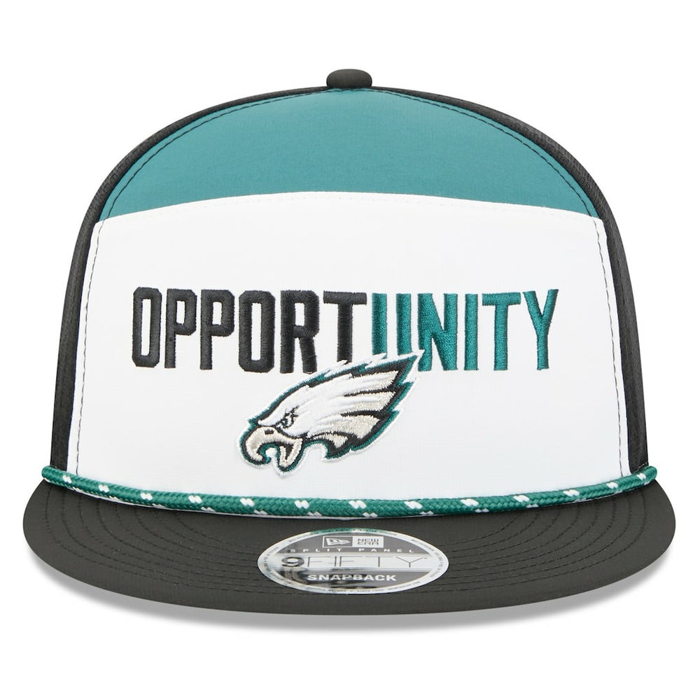 Philadelphia Eagles New Era 2025 Inspire Change Split Panel 9FIFTY Snapback Hat