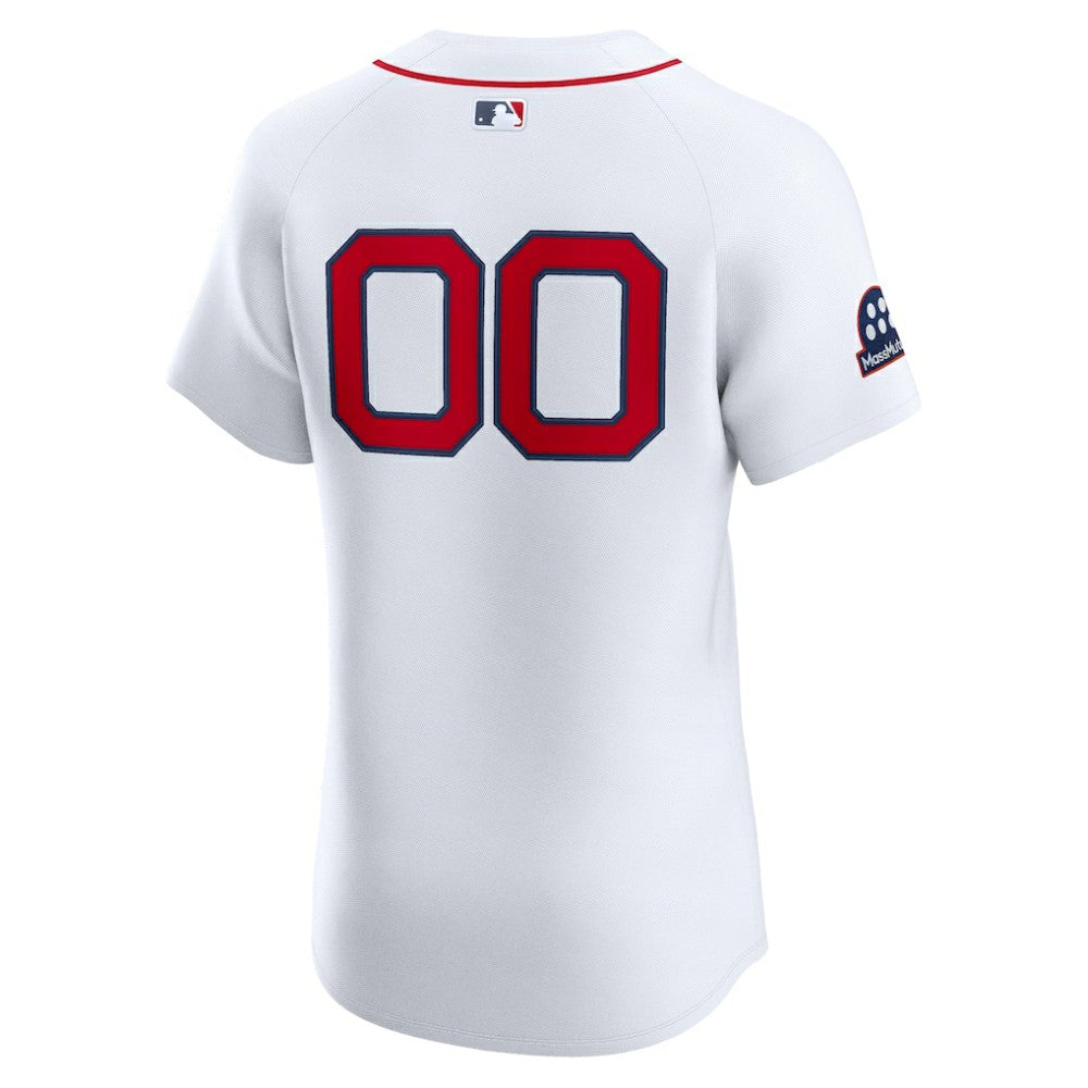 Boston Red Sox Nike Home Elite Sponsor Patch Custom Jersey | MLB New