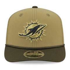 Miami Dolphins New Era 2025 Salute to Service 9SEVENTY Adjustable Hat