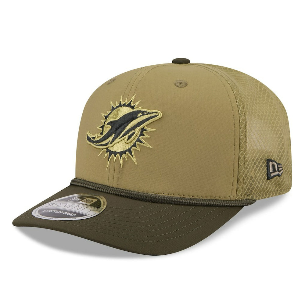 Miami Dolphins New Era 2025 Salute to Service 9SEVENTY Adjustable Hat