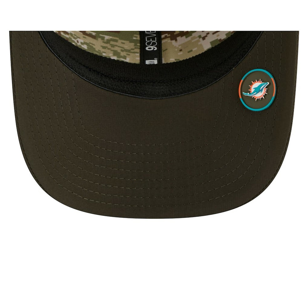 Miami Dolphins New Era 2025 Salute to Service 9SEVENTY Adjustable Hat