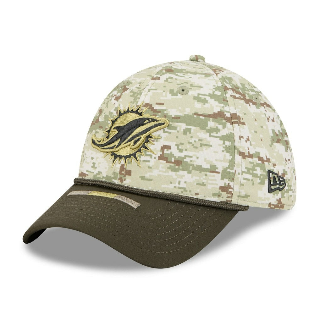 Miami Dolphins New Era 2025 Salute to Service 39THIRTY Flex Hat