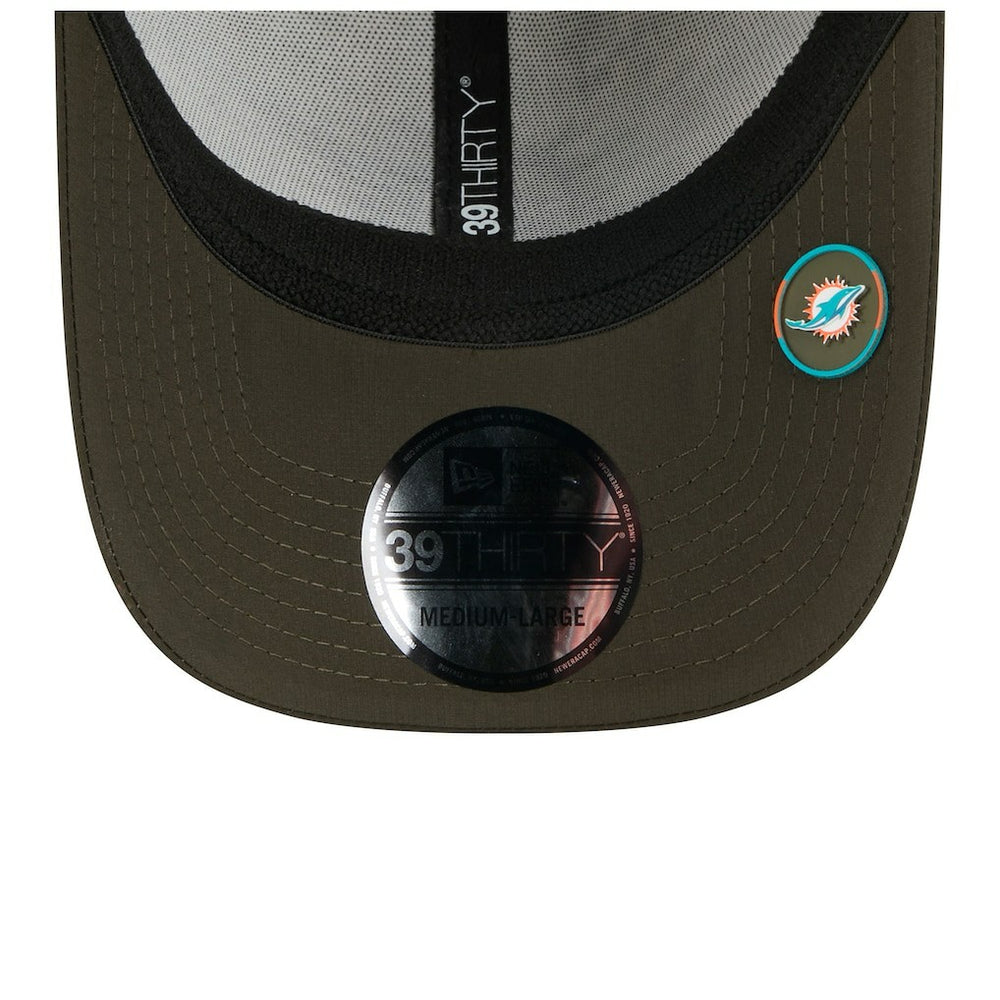 Miami Dolphins New Era 2025 Salute to Service 39THIRTY Flex Hat