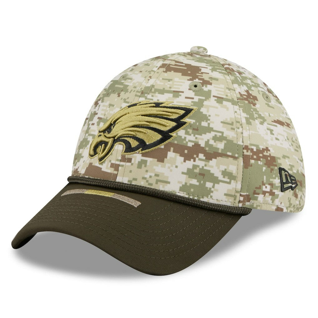 Philadelphia Eagles New Era 2025 Salute to Service 39THIRTY Flex Hat
