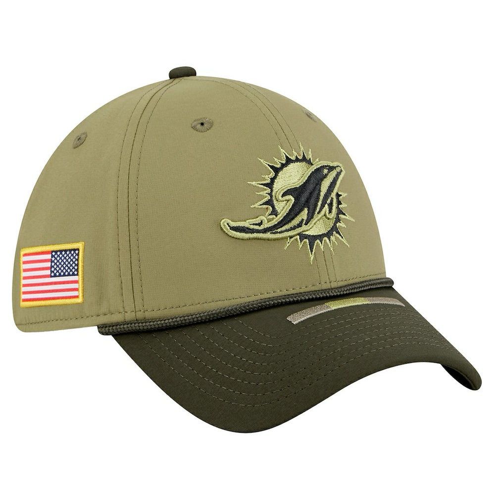 Miami Dolphins New Era 2025 Salute to Service 39THIRTY Flex Hat