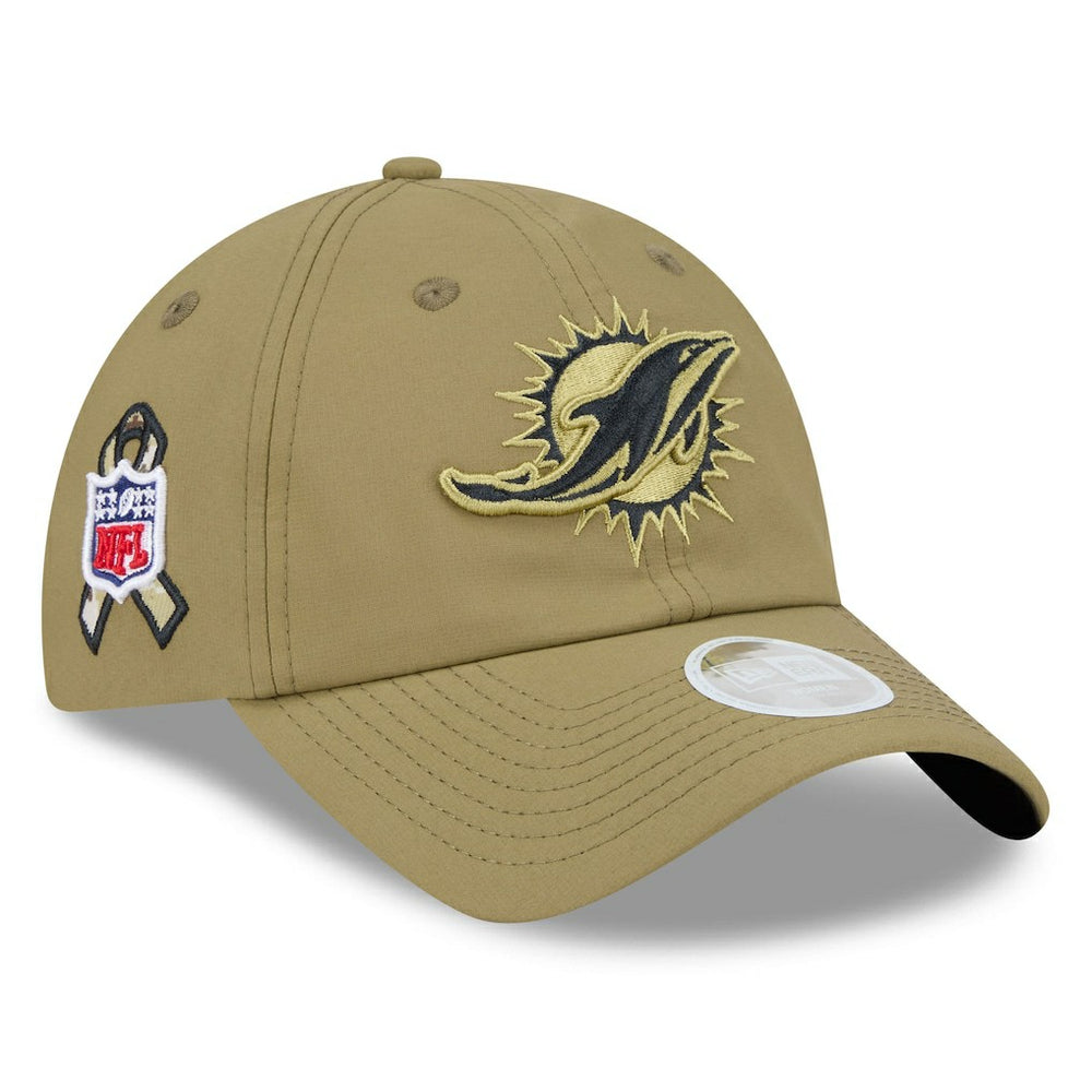 Miami Dolphins New Era Women's 2025 Salute to Service Pony Tail Adjustable Hat