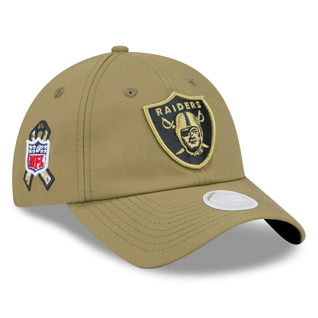Las Vegas Raiders New Era Women's 2025 Salute to Service Pony Tail Adjustable Hat