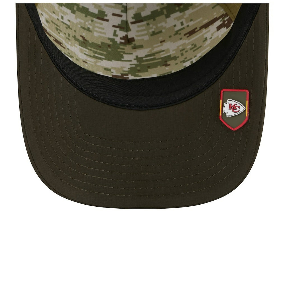 Kansas City Chiefs New Era Youth 2025 Salute to Service 9FORTY A-Frame Adjustable Hat
