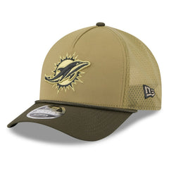 Miami Dolphins New Era Youth 2025 Salute to Service 9FORTY A-Frame Adjustable Hat