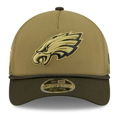 Philadelphia Eagles New Era Youth 2025 Salute to Service 9FORTY A-Frame Adjustable Hat