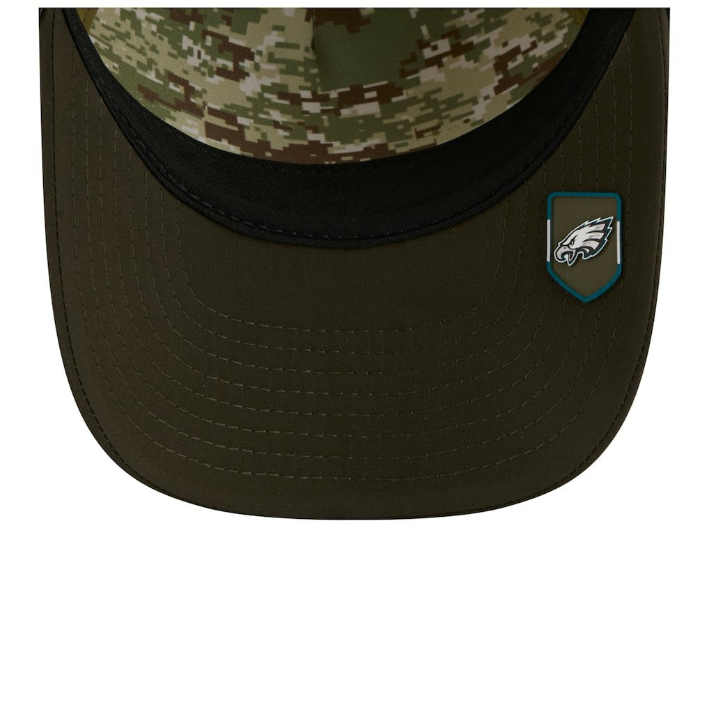Philadelphia Eagles New Era Youth 2025 Salute to Service 9FORTY A-Frame Adjustable Hat