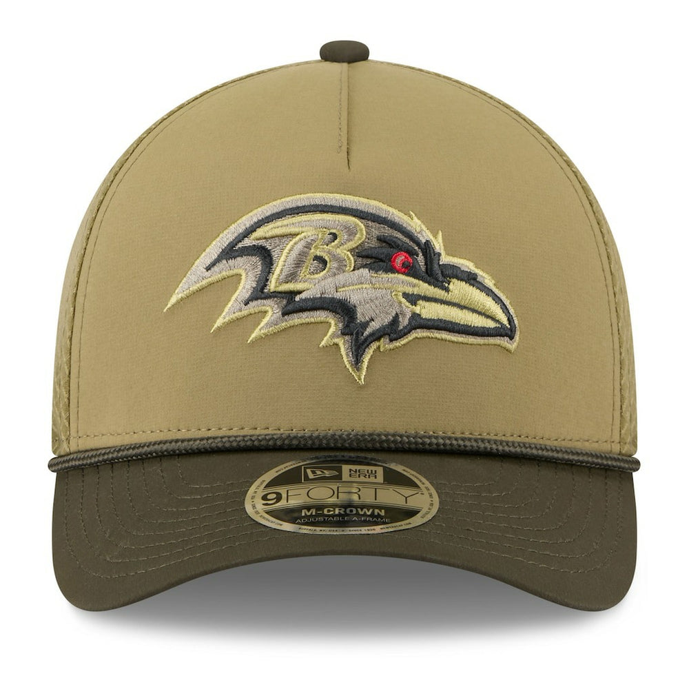 Baltimore Ravens New Era Youth 2025 Salute to Service 9FORTY A-Frame Adjustable Hat