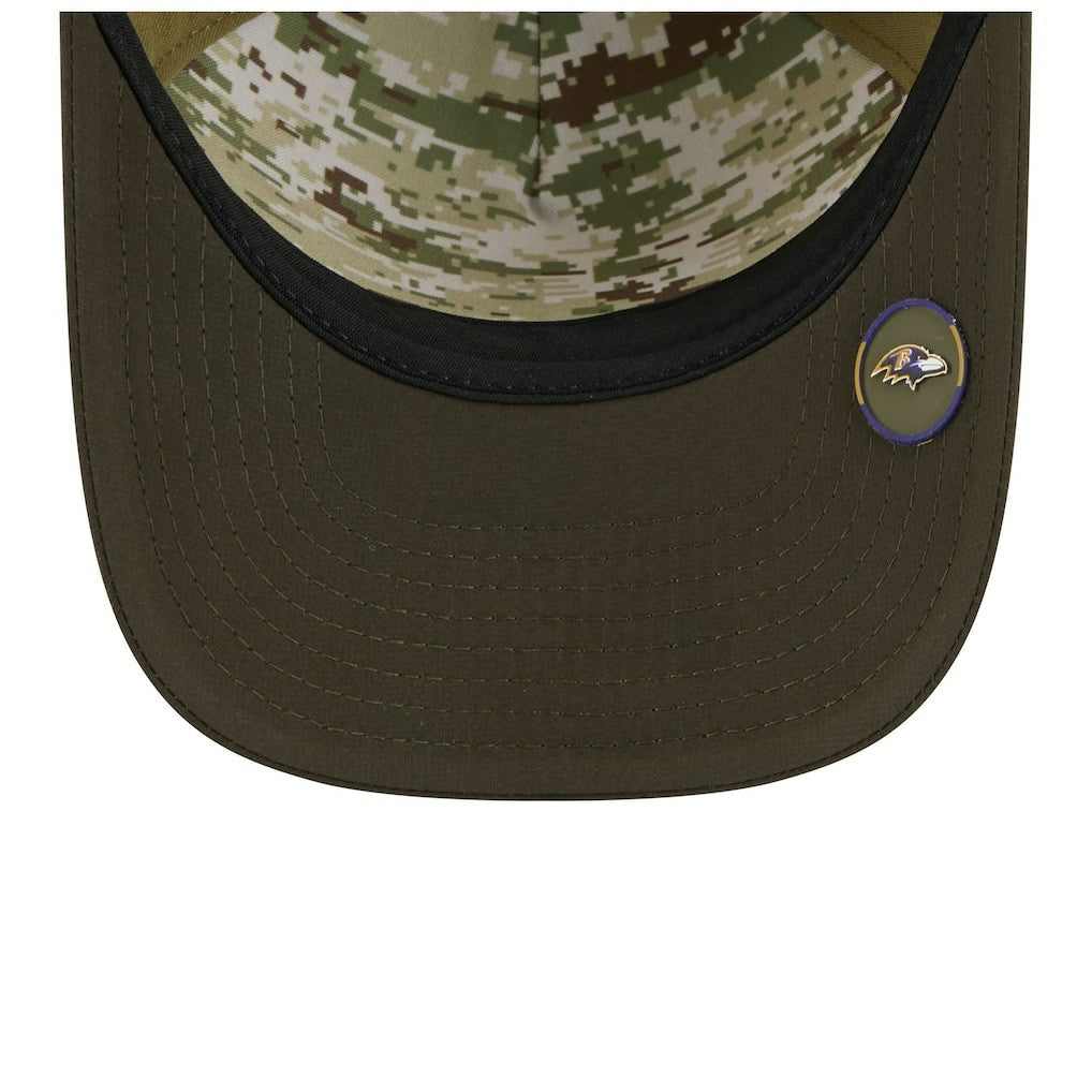 Baltimore Ravens New Era Youth 2025 Salute to Service 9FORTY A-Frame Adjustable Hat