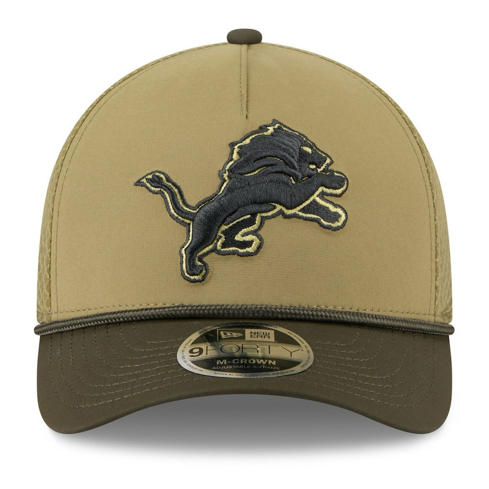 Detroit Lions New Era Youth 2025 Salute to Service 9FORTY A-Frame Adjustable Hat