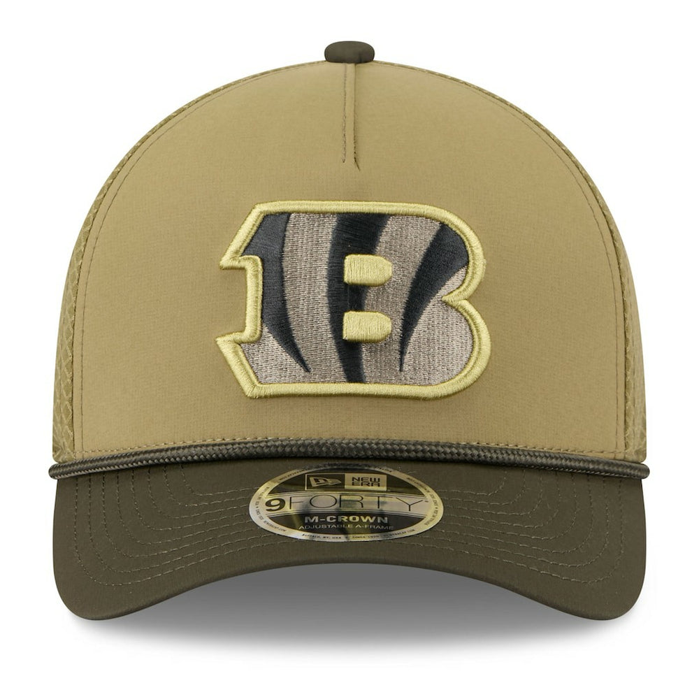 Cincinnati Bengals New Era Youth 2025 Salute to Service 9FORTY A-Frame Adjustable Hat