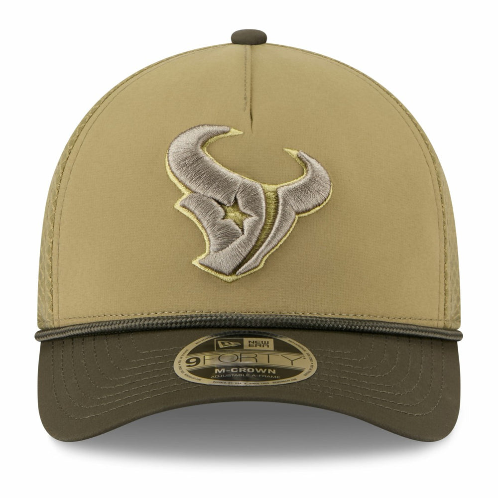 Houston Texans New Era Youth 2025 Salute to Service 9FORTY A-Frame Adjustable Hat