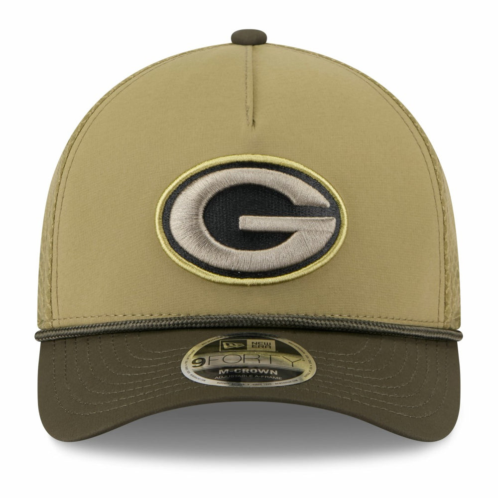 Green Bay Packers New Era Youth 2025 Salute to Service 9FORTY A-Frame Adjustable Hat