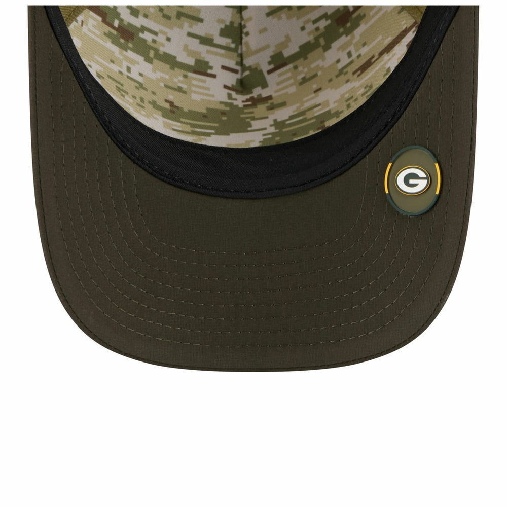 Green Bay Packers New Era Youth 2025 Salute to Service 9FORTY A-Frame Adjustable Hat