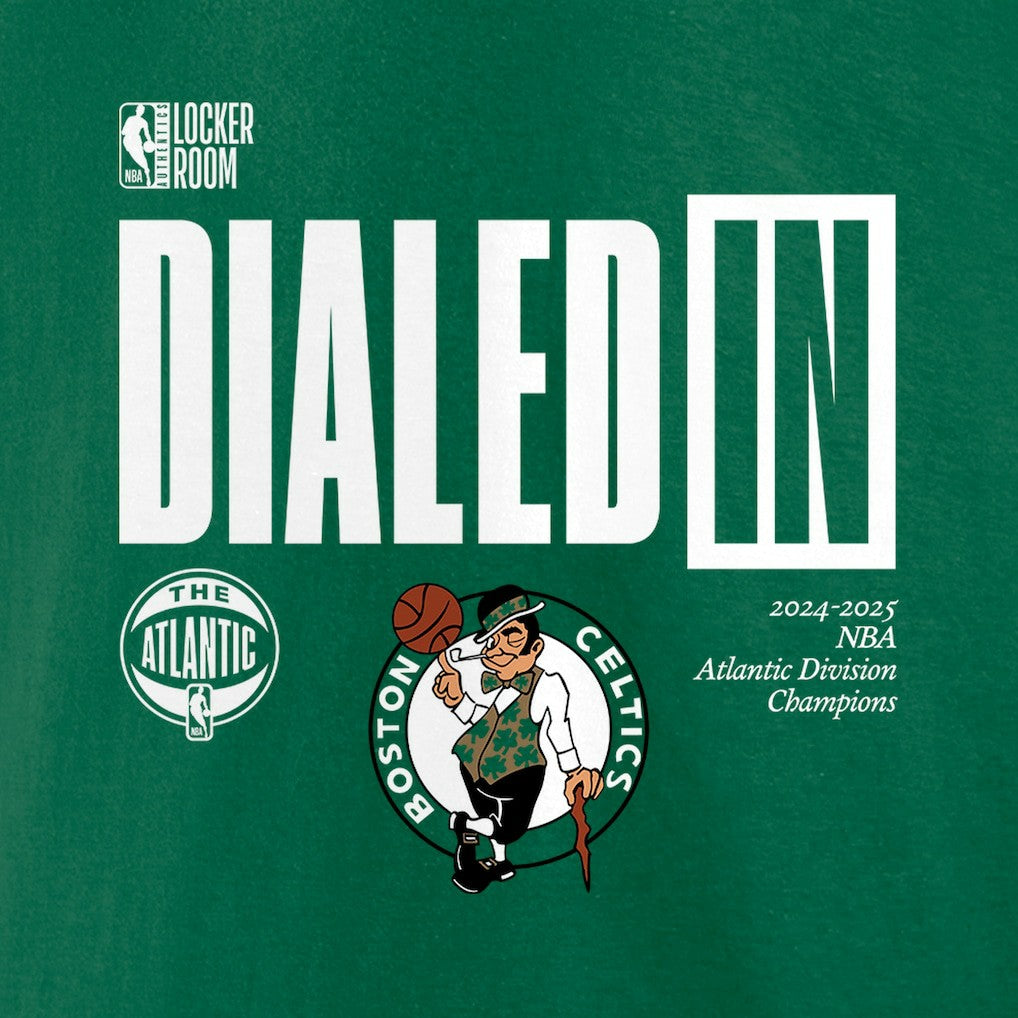 Boston Celtics 2025 Atlantic Division Champions Locker Room T-Shirt On Sale