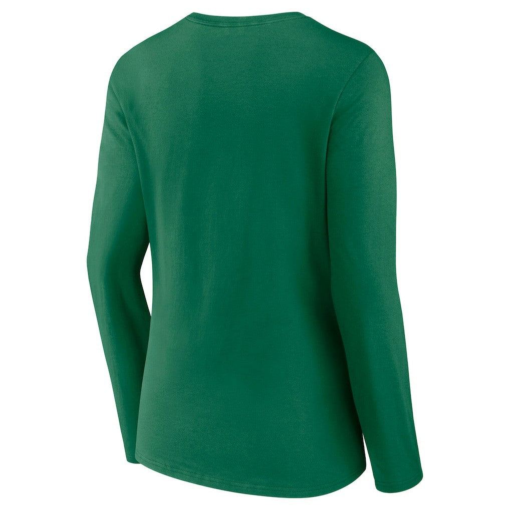 Philadelphia Eagles Fanatics Women's Super Bowl LIX Champions Retro Logo Long Sleeve V-Neck T-Shirt