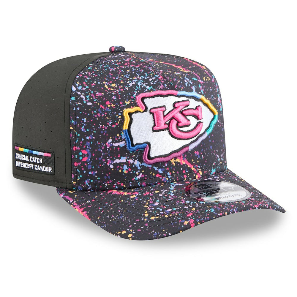 Kansas City Chiefs New Era 2025 NFL Crucial Catch A-Frame 9FIFTY Snapback Hat
