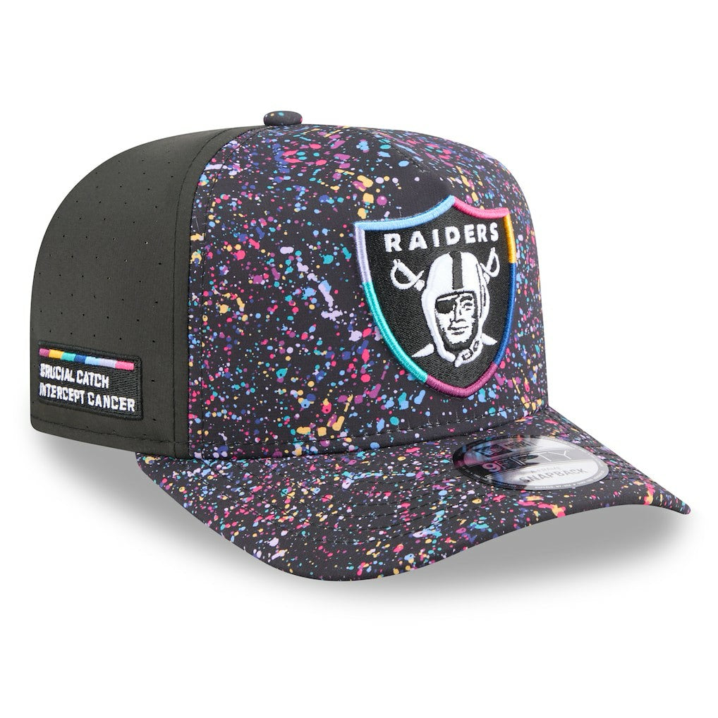 Las Vegas Raiders New Era 2025 NFL Crucial Catch A-Frame 9FIFTY Snapback Hat