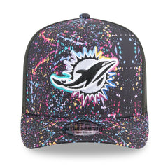 Miami Dolphins New Era 2025 NFL Crucial Catch A-Frame 9FIFTY Snapback Hat
