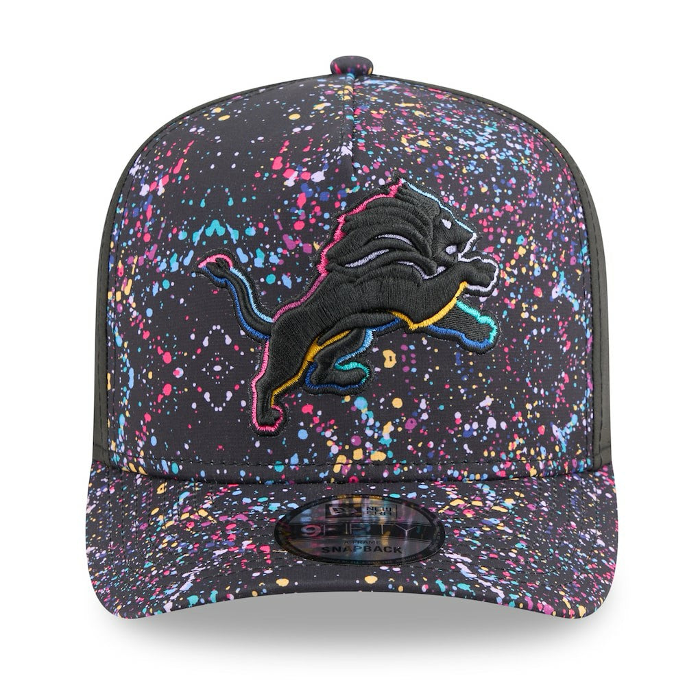 Detroit Lions New Era 2025 NFL Crucial Catch A-Frame 9FIFTY Snapback Hat