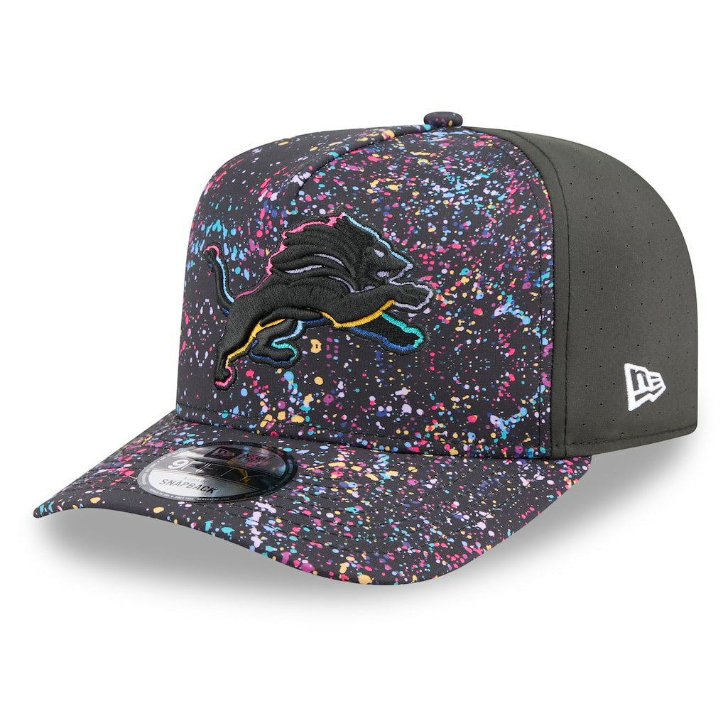 Detroit Lions New Era 2025 NFL Crucial Catch A-Frame 9FIFTY Snapback Hat