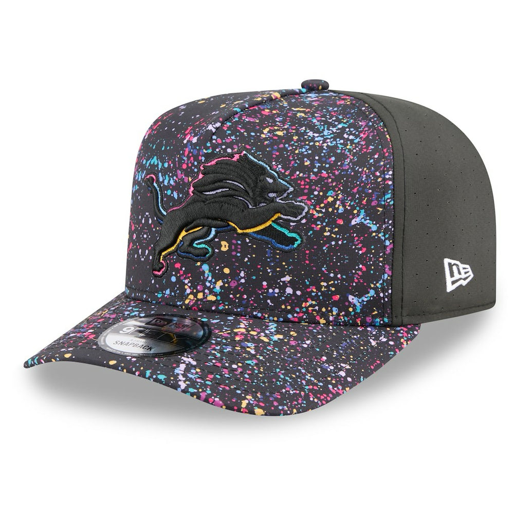 Detroit Lions New Era 2025 NFL Crucial Catch A-Frame 9FIFTY Snapback Hat