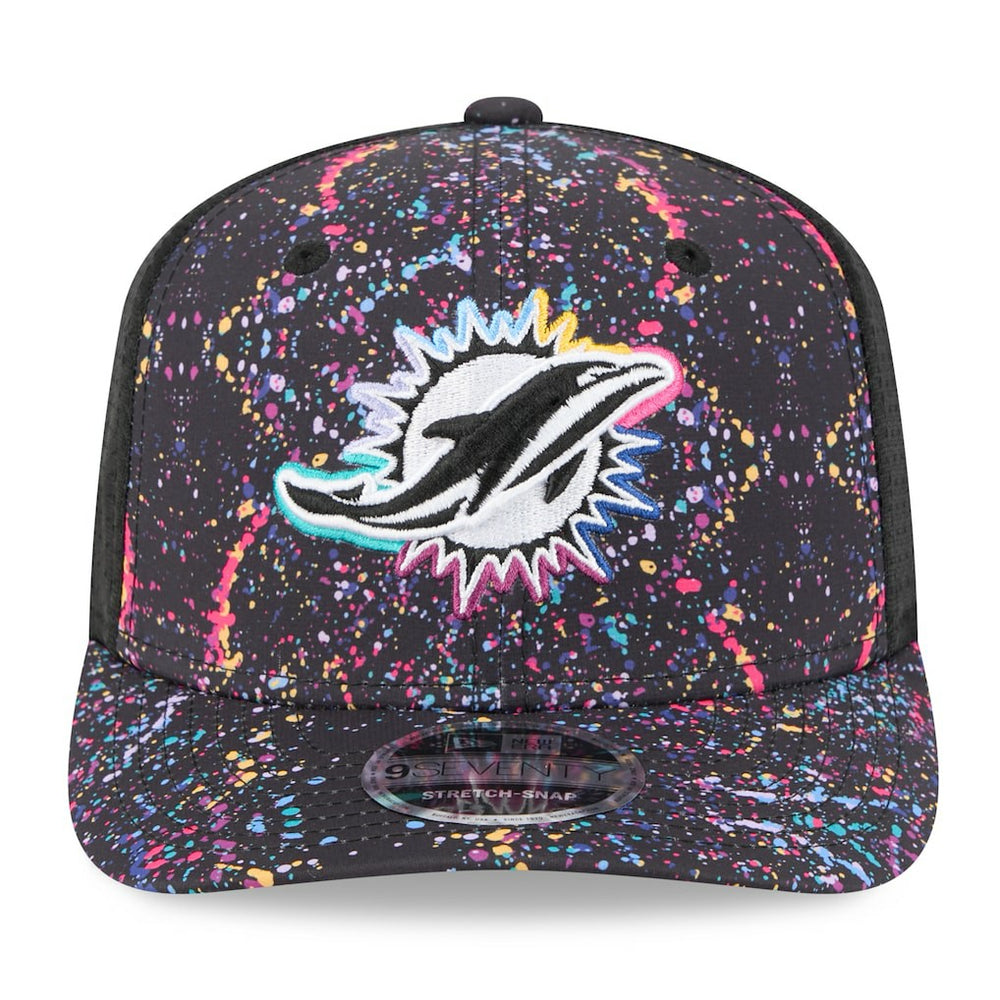 Miami Dolphins New Era 2025 NFL Crucial Catch 9SEVENTY Adjustable Hat