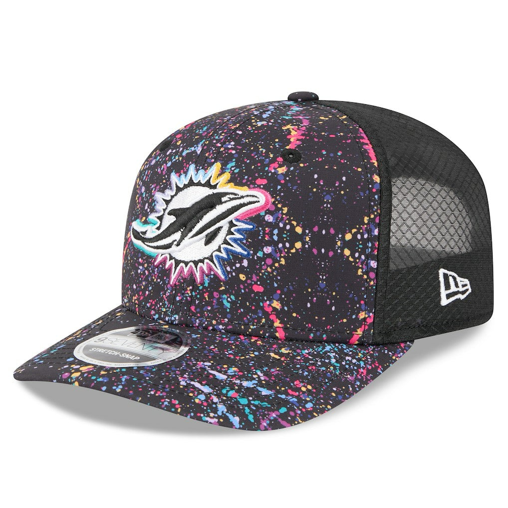 Miami Dolphins New Era 2025 NFL Crucial Catch 9SEVENTY Adjustable Hat