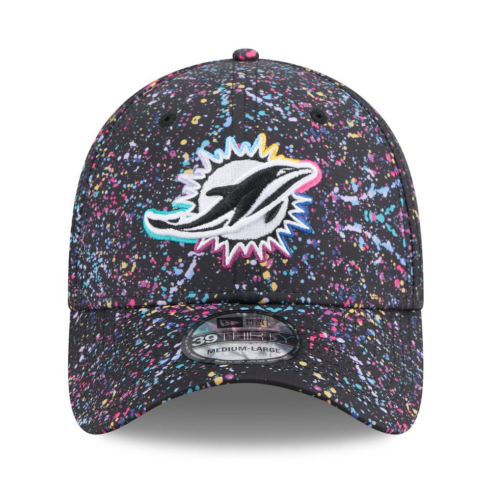 Miami Dolphins New Era 2025 NFL Crucial Catch 39THIRTY Flex Hat
