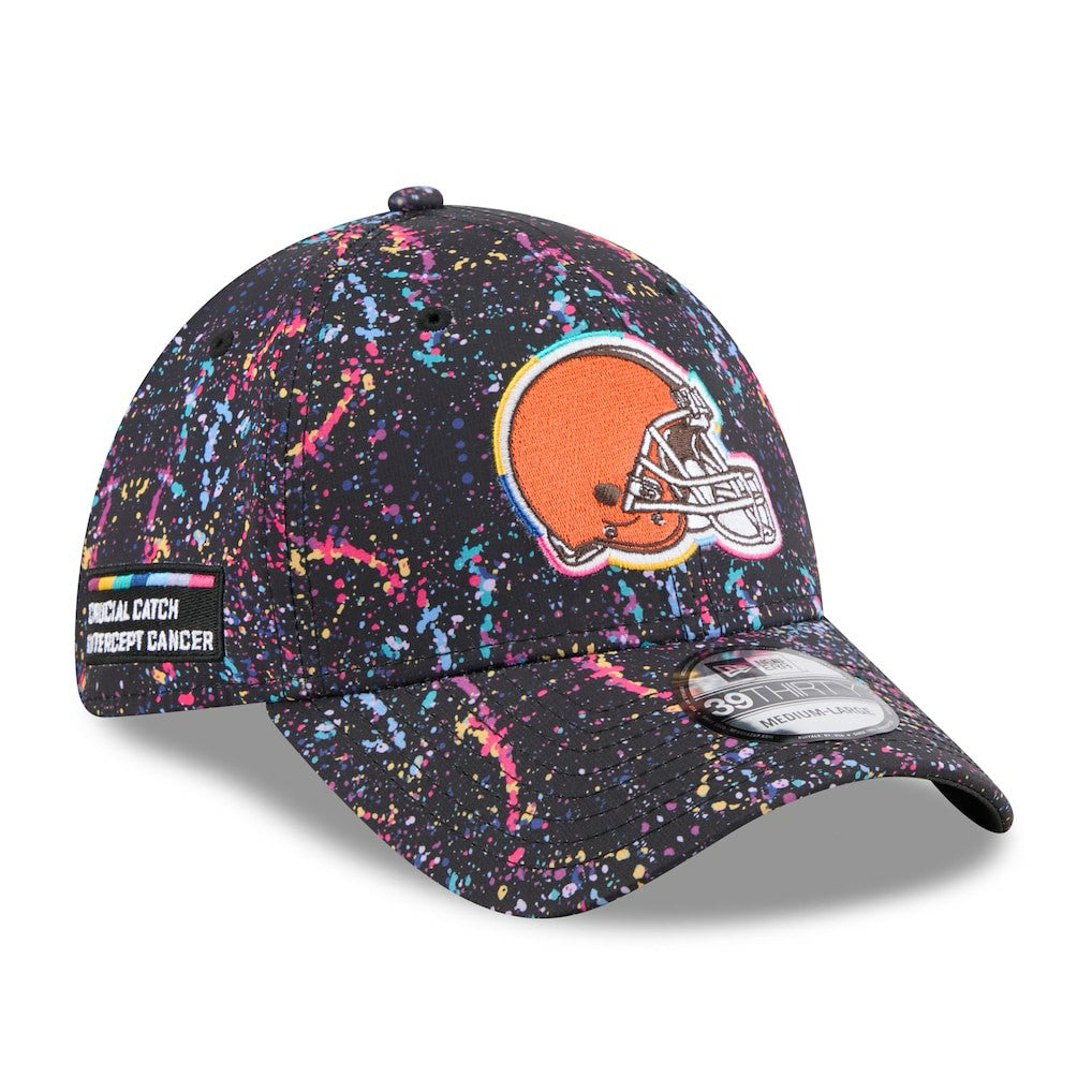 Cleveland Browns New Era 2025 NFL Crucial Catch 39THIRTY Flex Hat
