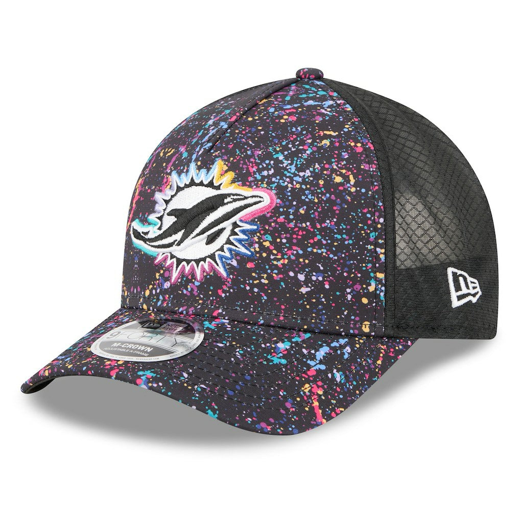 Miami Dolphins New Era 2025 NFL Crucial Catch 9FORTY Adjustable Hat