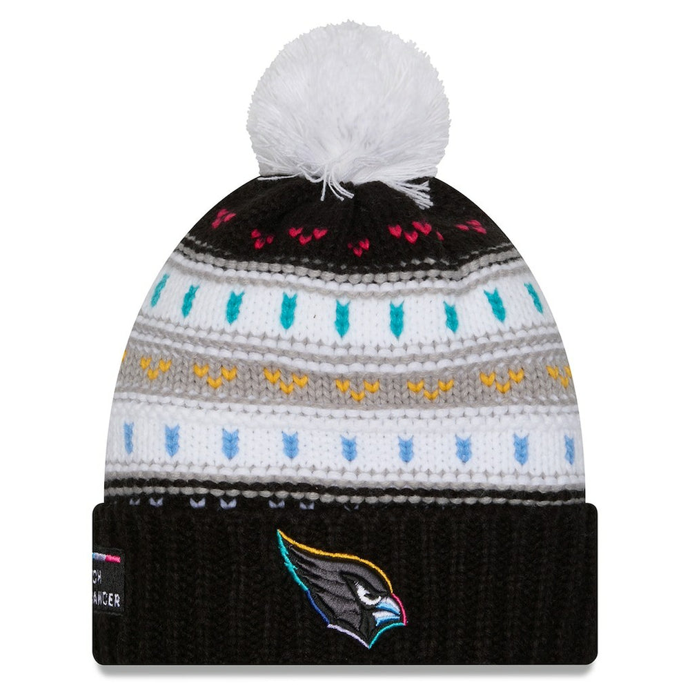 Arizona Cardinals New Era Women's 2025 NFL Crucial Catch Cuffed Knit Hat with Pom