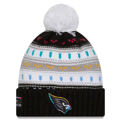 Arizona Cardinals New Era Women's 2025 NFL Crucial Catch Cuffed Knit Hat with Pom