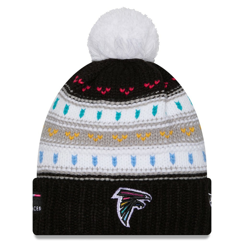 Atlanta Falcons New Era Women's 2025 NFL Crucial Catch Cuffed Knit Hat with Pom