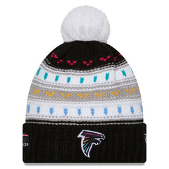 Atlanta Falcons New Era Women's 2025 NFL Crucial Catch Cuffed Knit Hat with Pom