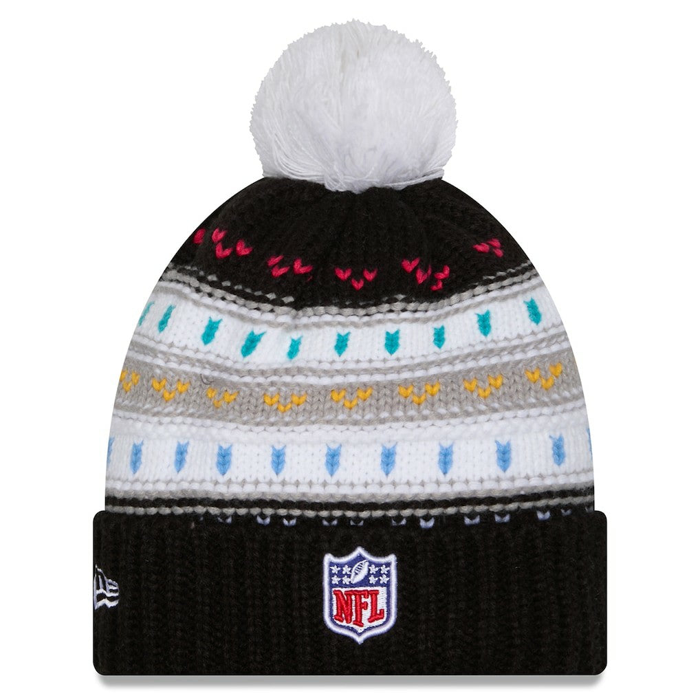 Cincinnati Bengals New Era Women's 2025 NFL Crucial Catch Cuffed Knit Hat with Pom