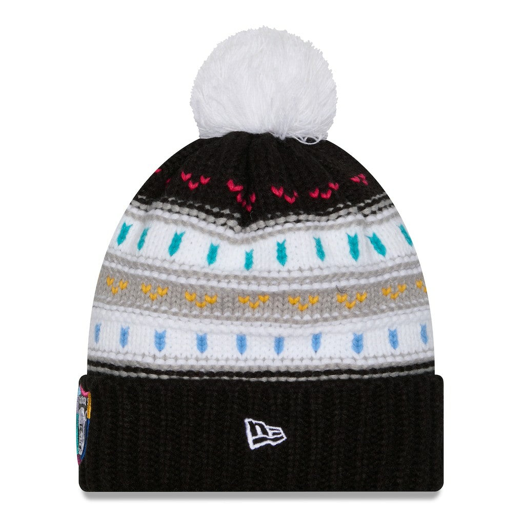 Las Vegas Raiders New Era Women's 2025 NFL Crucial Catch Cuffed Knit Hat with Pom