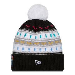 Las Vegas Raiders New Era Women's 2025 NFL Crucial Catch Cuffed Knit Hat with Pom
