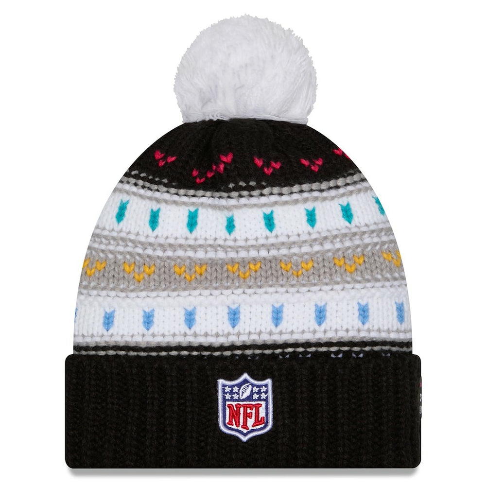 Los Angeles Chargers New Era Women's 2025 NFL Crucial Catch Cuffed Knit Hat with Pom
